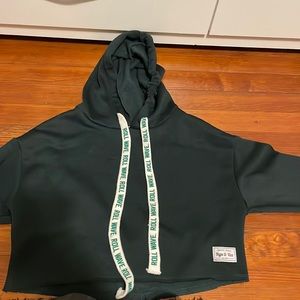 Hype and vice Tulane cropped hoodie sweatshirt